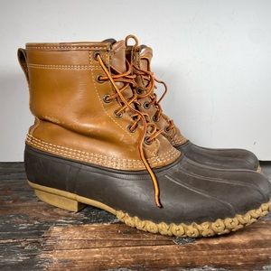 LL Bean Men's Brown Leather Gore-Tex Thinsulate Insulated Duck Boots Size 12 N